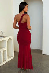 Aria Lace Maxi Dress - Burgundy
