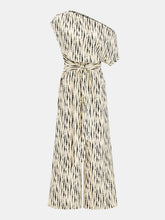 Abstract Dot Print One-Shoulder Jumpsuit