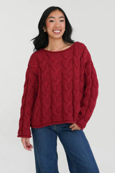 Better Days Sweater In Red