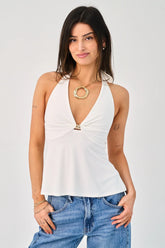 Downtown Top In White