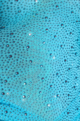 Embellished One-Shoulder Mini Dress In Aqua Blue