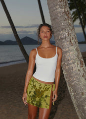 Cancun Sequin Mini Skirt - Lime