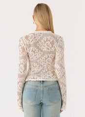 Orellia Long Sleeve Top - Ivory