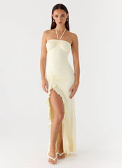 Right Hand Girl Maxi Dress - Lemon Yellow