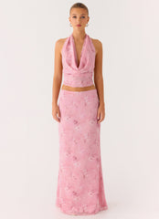 Soulful Low Rise Maxi Skirt - Vintage Floral