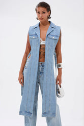 Down To It Split Denim Vest