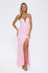 Rosalia Lace Maxi Dress Pink
