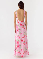 Serafim Chiffon Maxi Dress Petal Soleil