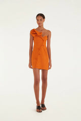 Orange Flower Mini Dress