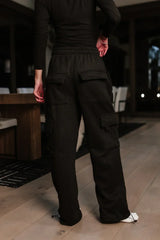 Joanna Cargo Sweatpants In Black Final Sale