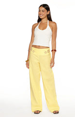 Alamara Yellow Floral Detail Wide Leg Pants Pre Order