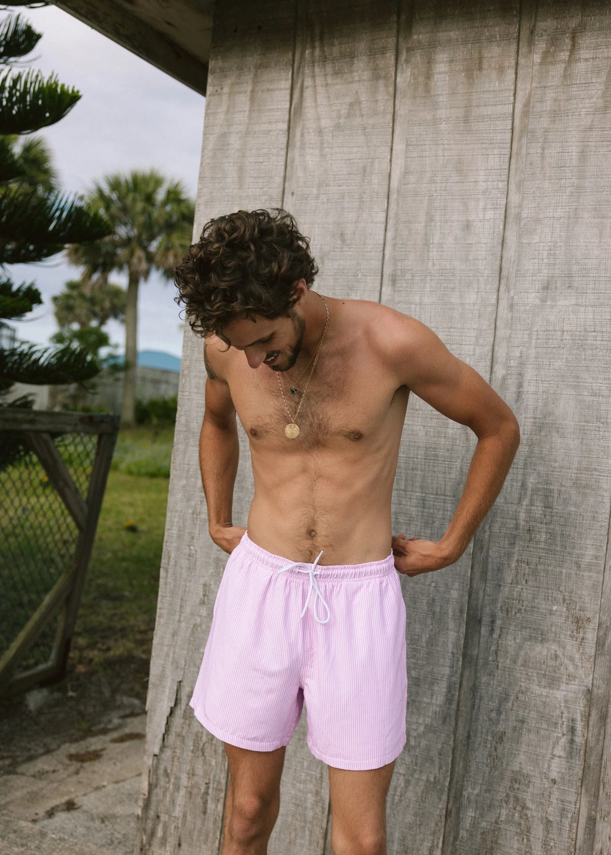 Annie Pink Swim Trunk